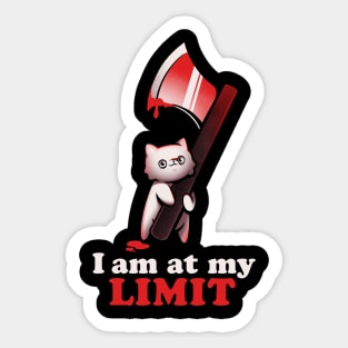 At My Limit - Funny Evil Cat Gift Sticker